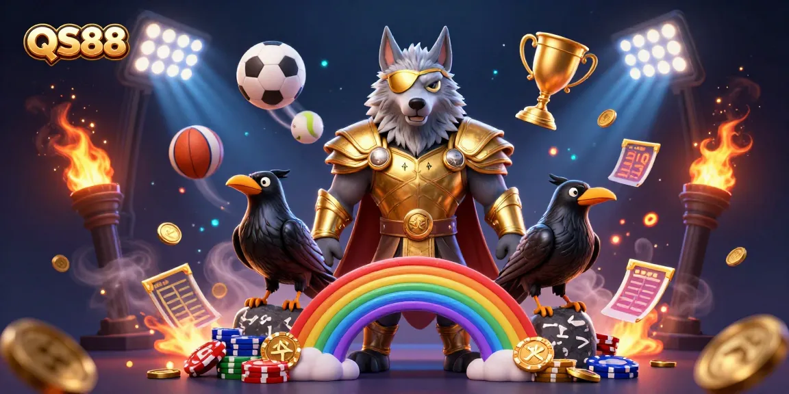 Join the excitement with QS88 as Odin and his ravens celebrate online gambling adventures