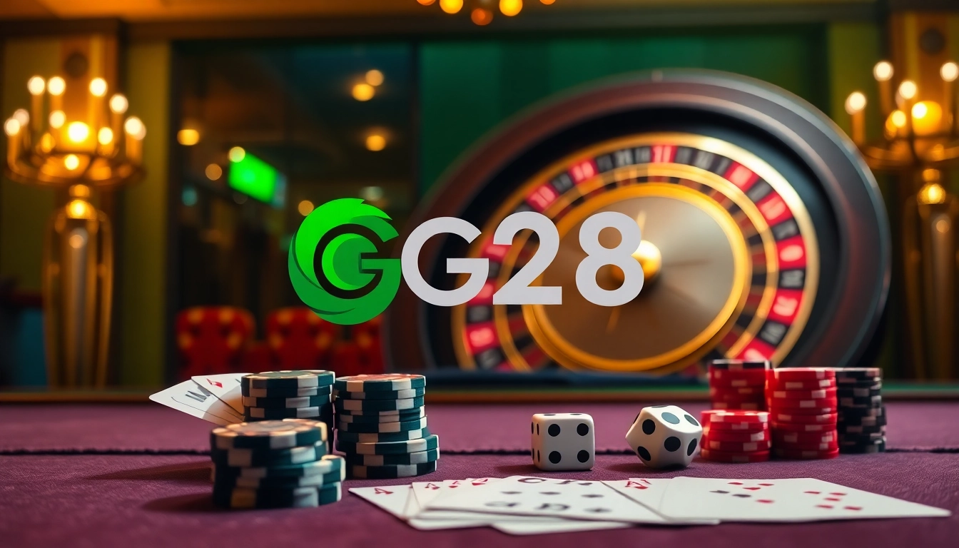 Engage with the exciting G28 trang chủ while playing cards and placing bets at a luxurious casino table.