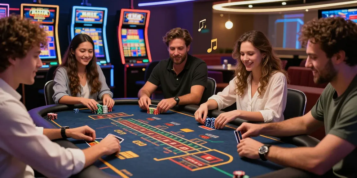 Players at credit card casinos using Mastercard deposits, showcasing excitement and vibrant atmosphere at https://being-there.org.uk.