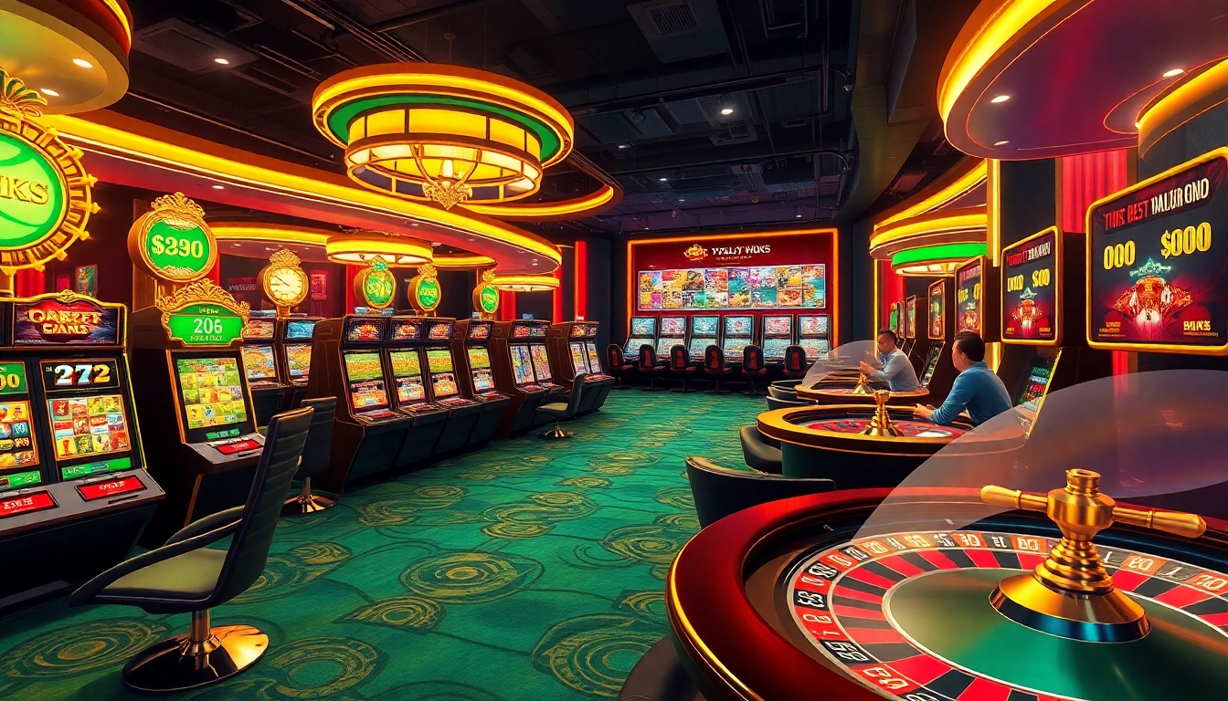 Exciting v9bet casino scene featuring engaging online games and players enjoying the experience.