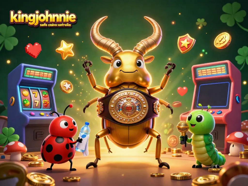 Experience the excitement of kingjohnnie safe casino australia with this vibrant illustration