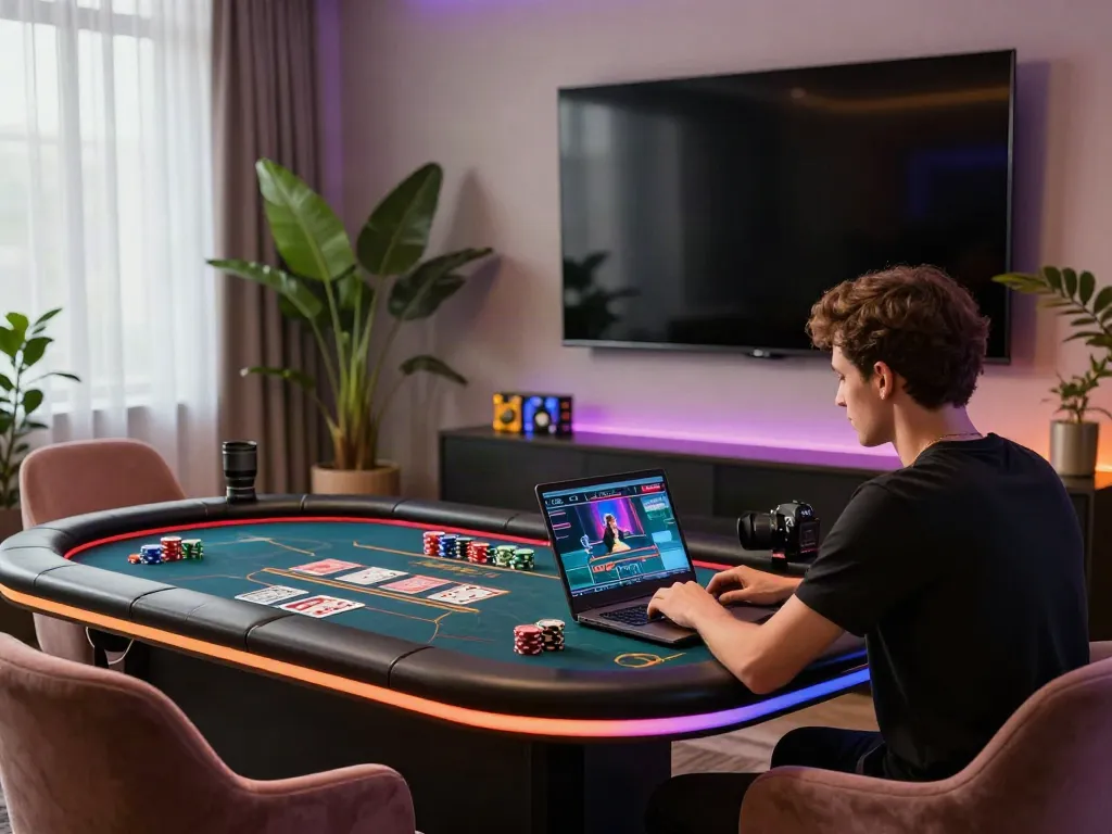 Experience casinos not on GamStop UK in a vibrant online gaming setting, showcasing excitement and style.