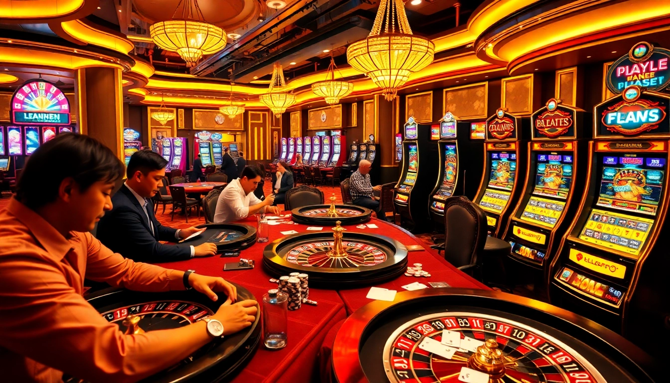 Experience thrilling gameplay at KP88 with vibrant casino tables and lively players.