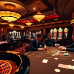 Experience the excitement at rik vip with players engaged in intense casino gameplay at vibrant tables.