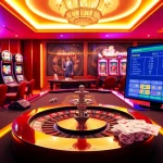 Experience the excitement at nk 88 with engaging casino visuals featuring lively slot machines and roulette.