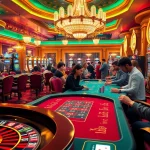 Players engaging in thrilling gameplay at vvjl 11's upscale casino, showcasing excitement and luxury.