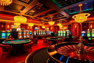 Exciting gaming action at rik vip casino, featuring poker tables and dynamic roulette wheels.