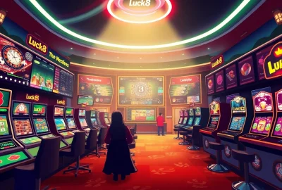 Vibrant online gambling scene showcasing Luck8's diverse gaming options at luck8win.live