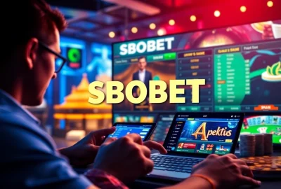 SBOBET.dance showcases a vibrant online betting scene with players interacting with a modern casino interface.