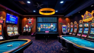 w88.nyc online casino interface featuring Baccarat, Blackjack, and vibrant games in a luxurious setting