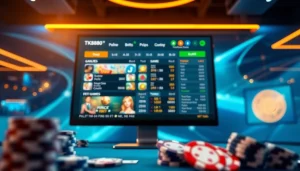 Exciting online betting interface at tk88win.live showcasing a modern casino environment.