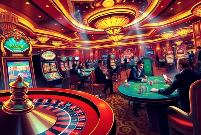 Excited gamblers playing at the casino with tr88 com's vibrant betting options and roulette, creating an engaging atmosphere.