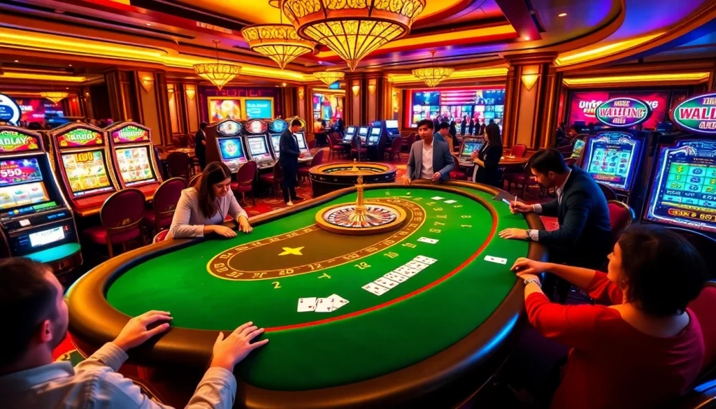 Experience thrilling casino action at uu88. com with vibrant poker games, captivating slot machines, and an exciting atmosphere.
