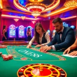 ONE88 casino scene featuring intense poker action with vibrant decor and excited players.