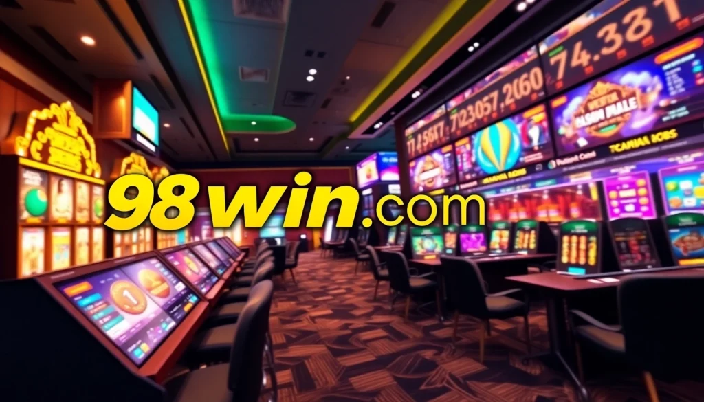Dynamic online casino environment of 98win com showcasing diverse gaming options and a user-friendly interface.