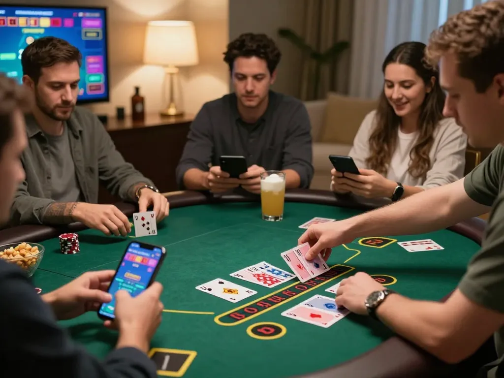 Player engaging in a thrilling online SC88 blackjack game from home, showcasing easy navigation and vibrant graphics.